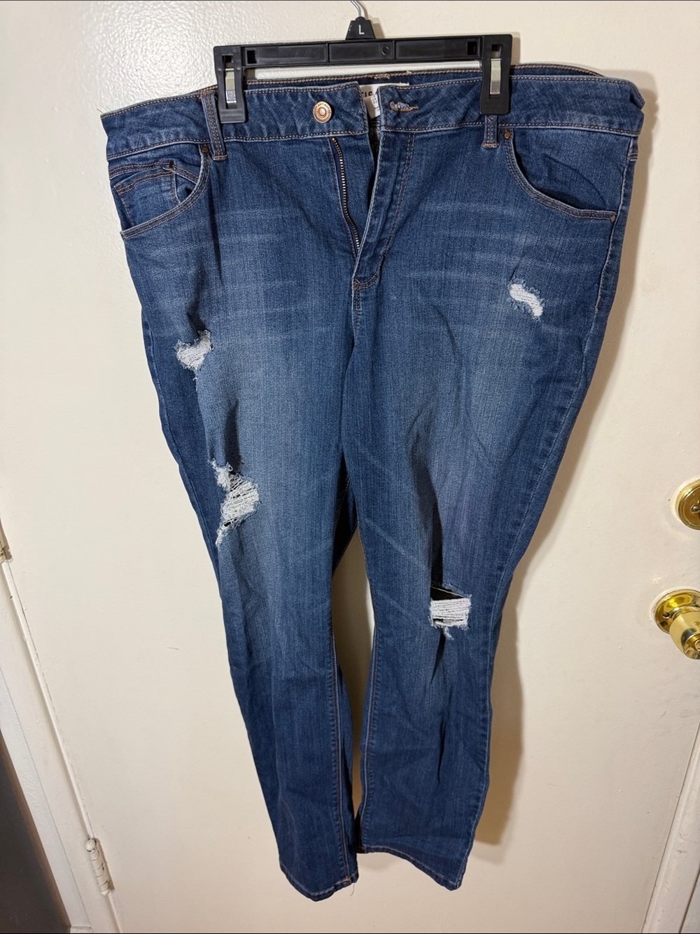 Dark Blue Distressed Women’s Jeans
